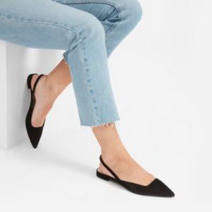 Everlane | Editor Suede Slingback Flats Pointed Toe